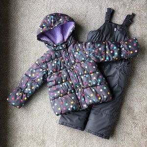 Carters 4t girls coat and matching snow pants